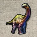 アップリケワッペン プリント恐竜 ブラキオサウルス 黄 M16404   ST
