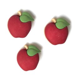 画像1: アメリカ ボタンガローア 3個セット りんご 林檎 果物 アップル