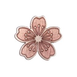 画像1: ドイツ ポリエステルボタン さくらの花　ピンク JK　フラワー　桜