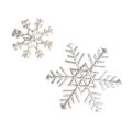 アップリケワッペン 雪印スノーフレーク2枚セットシルバー UI ゆき 雪の結晶 冬
