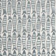 画像2: インド ブロックプリント生地 [100cm単位切売] ボーダーのお魚 フィッシュ ファブリック 夏 海 MT