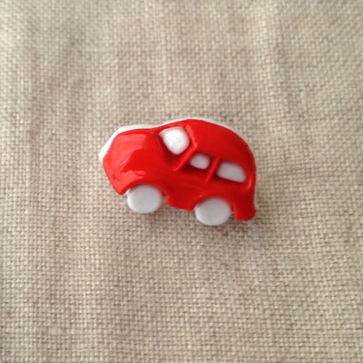 画像1: プラスチックキッズボタン おもちゃの車レッド 8個