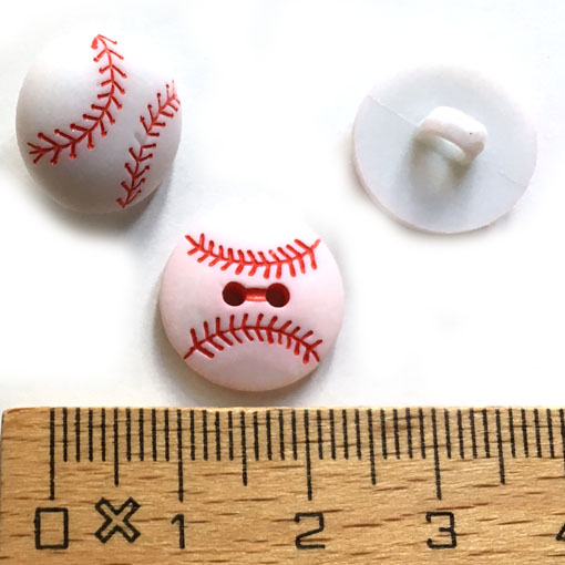 画像: アメリカ ボタンガローア ボタン10個セット 野球ボール