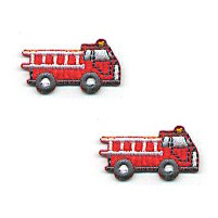 画像1: アップリケワッペン 消防車 ２枚　KR
