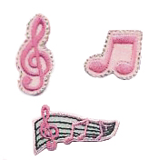 画像1: アップリケワッペン ピンクの楽譜　KR　音楽