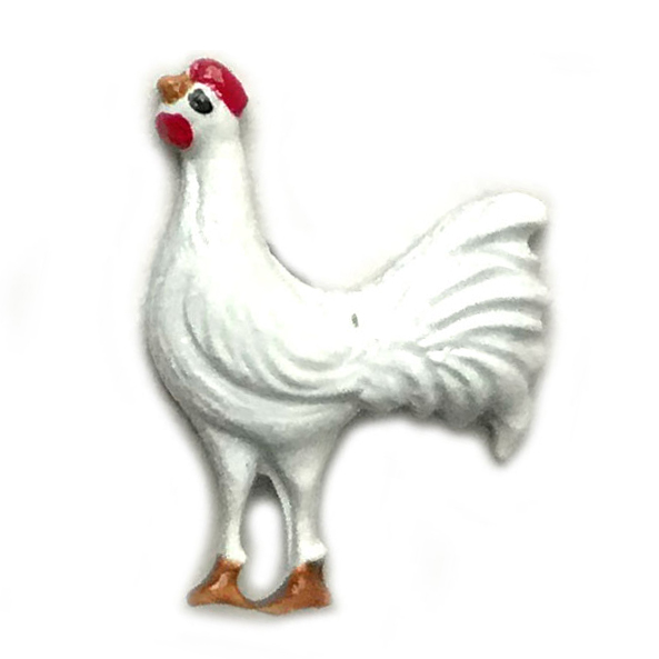 画像1: アメリカ製 メタルボタン  鶏 にわとりS   SC