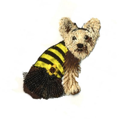 画像1: アップリケワッペン ヨークシャテリア ミツバチの仮装 ST　犬