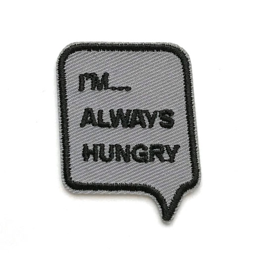 画像1: アップリケワッペンコミック吹き出し "I'm always hungry"   MQ　06099